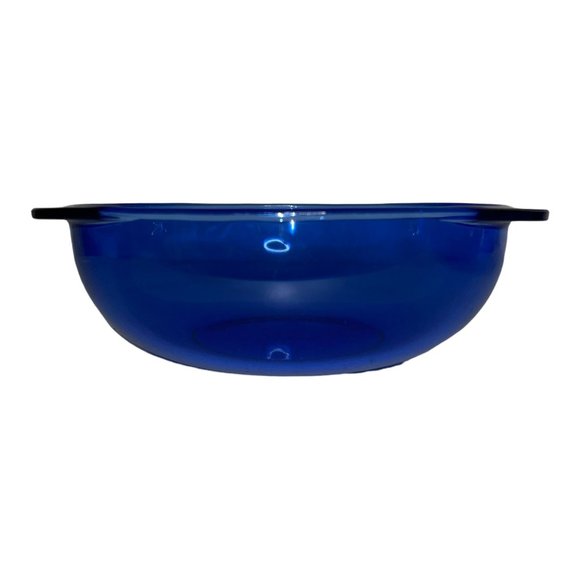 Vintage Pyrex Cobalt Blue 024 Round Casserole Baking Bowl Dish 2 Qt 2 Liter - Picture 4 of 11